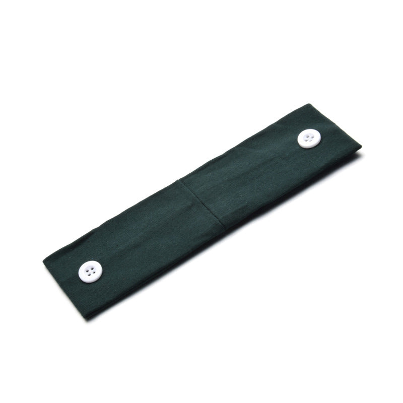 Solid Color Button Mask Hair Band Anti-Strangulation Cotton Elastic Yoga Fitness For Men And Women Sports Wash Hair Accessories Can Be Customized
