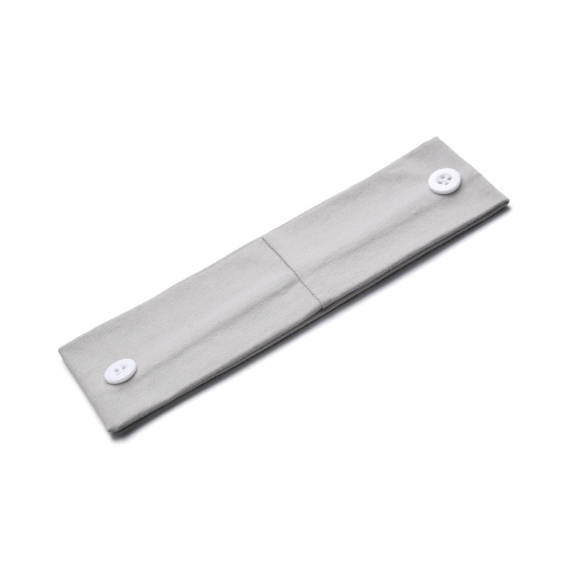 Solid Color Button Mask Hair Band Anti-Strangulation Cotton Elastic Yoga Fitness For Men And Women Sports Wash Hair Accessories Can Be Customized