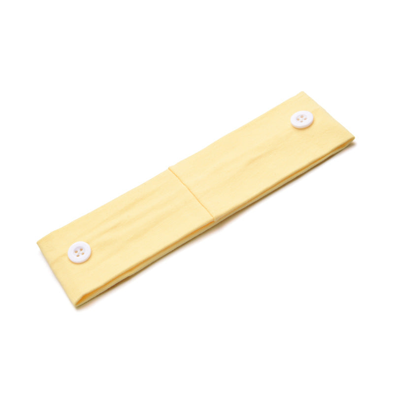 Solid Color Button Mask Hair Band Anti-Strangulation Cotton Elastic Yoga Fitness For Men And Women Sports Wash Hair Accessories Can Be Customized