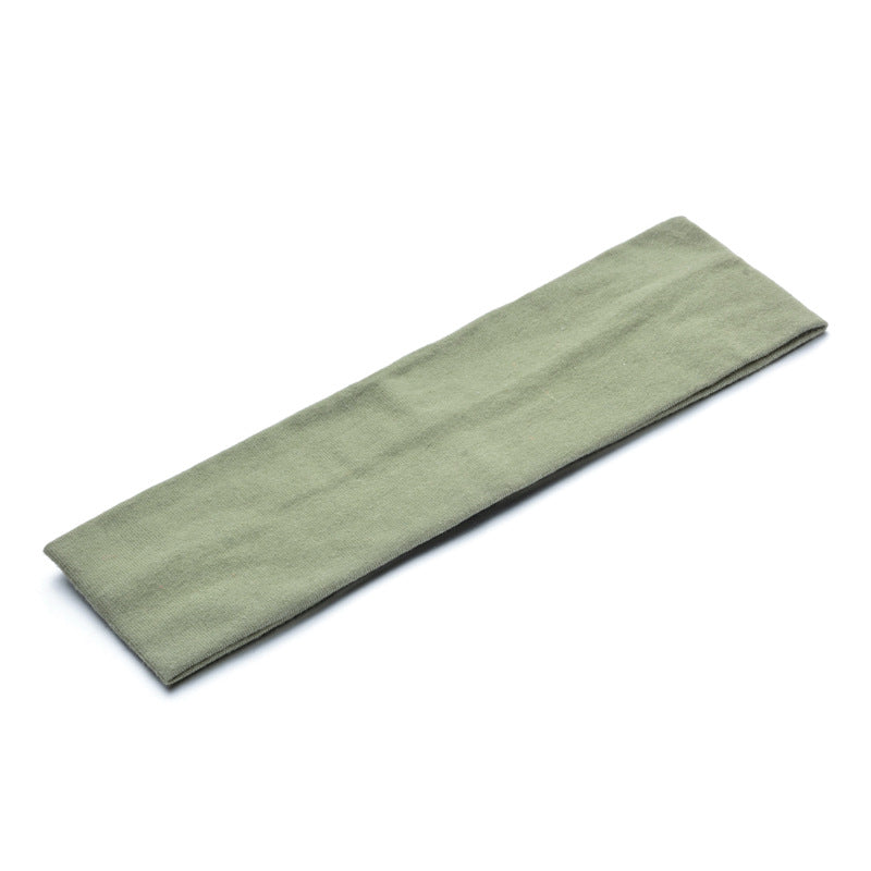 Solid Color Button Mask Hair Band Anti-Strangulation Cotton Elastic Yoga Fitness For Men And Women Sports Wash Hair Accessories Can Be Customized