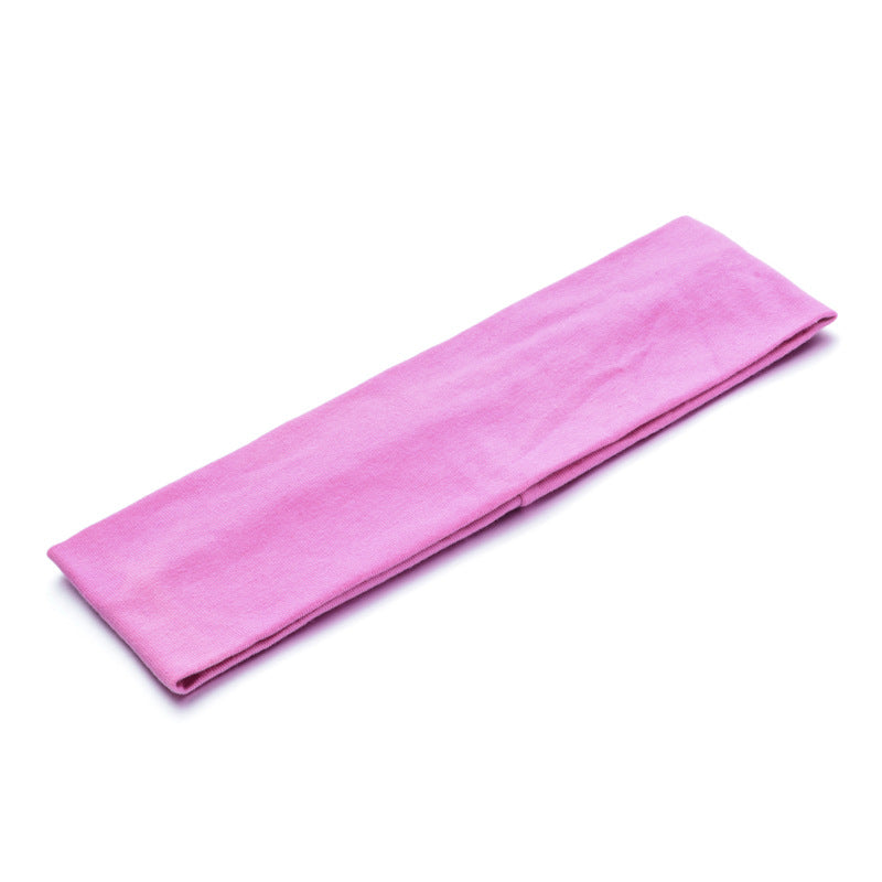 Solid Color Button Mask Hair Band Anti-Strangulation Cotton Elastic Yoga Fitness For Men And Women Sports Wash Hair Accessories Can Be Customized