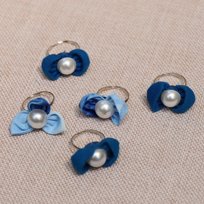 Dali Tie Dye Blue Fabric Ring