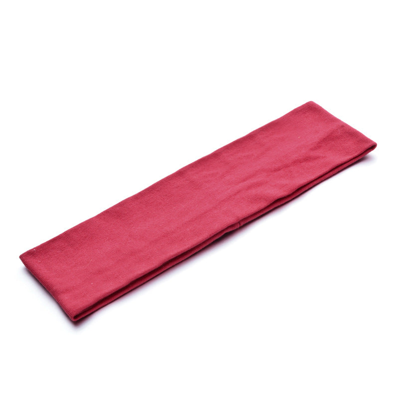 Solid Color Button Mask Hair Band Anti-Strangulation Cotton Elastic Yoga Fitness For Men And Women Sports Wash Hair Accessories Can Be Customized