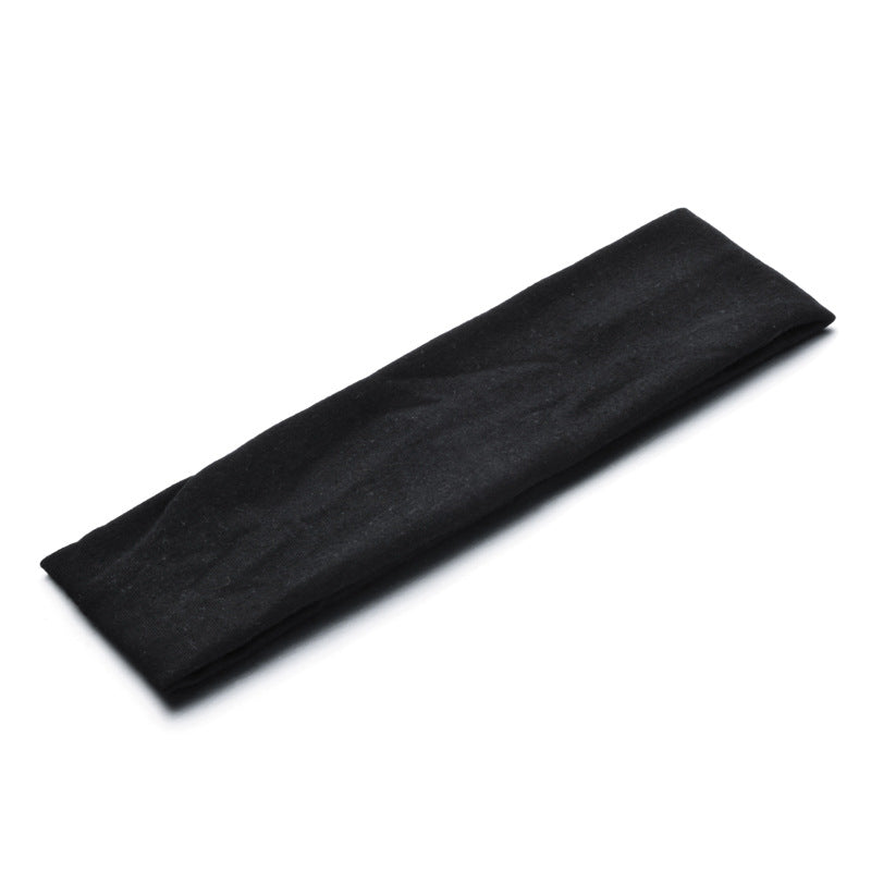 Solid Color Button Mask Hair Band Anti-Strangulation Cotton Elastic Yoga Fitness For Men And Women Sports Wash Hair Accessories Can Be Customized