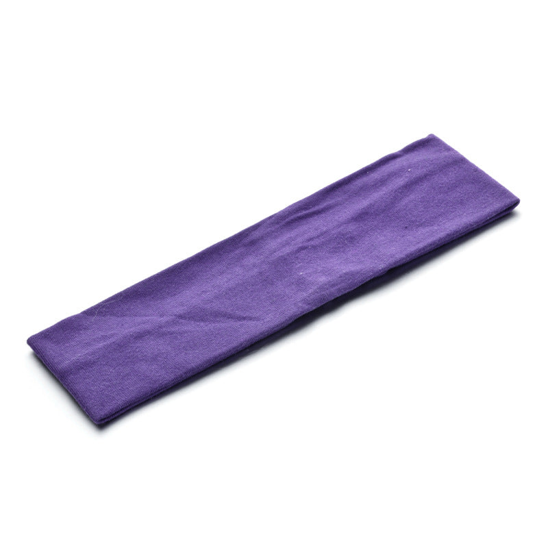 Solid Color Button Mask Hair Band Anti-Strangulation Cotton Elastic Yoga Fitness For Men And Women Sports Wash Hair Accessories Can Be Customized