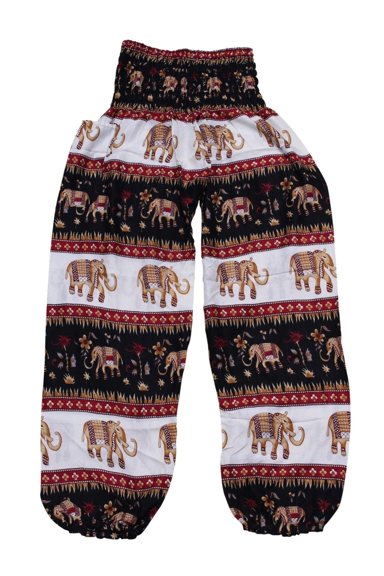 Printed Ethnic Style Elastic Waist Large Size Wide-Leg Bloomers
