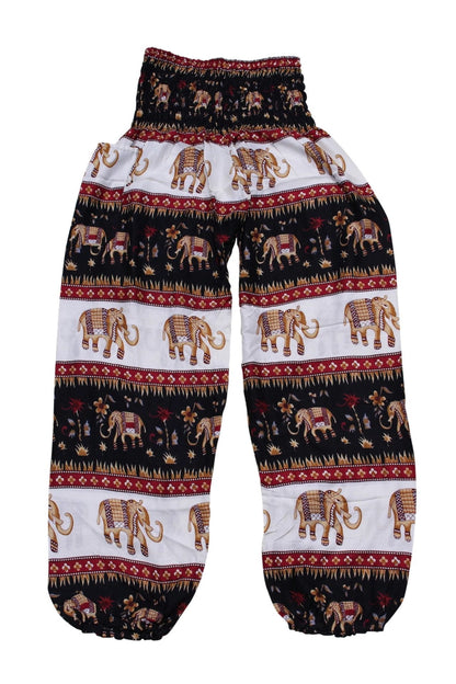 Printed Ethnic Style Elastic Waist Large Size Wide-Leg Bloomers