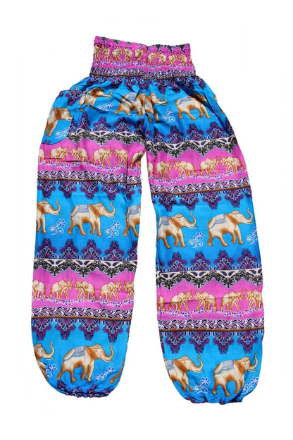 Printed Ethnic Style Elastic Waist Large Size Wide-Leg Bloomers