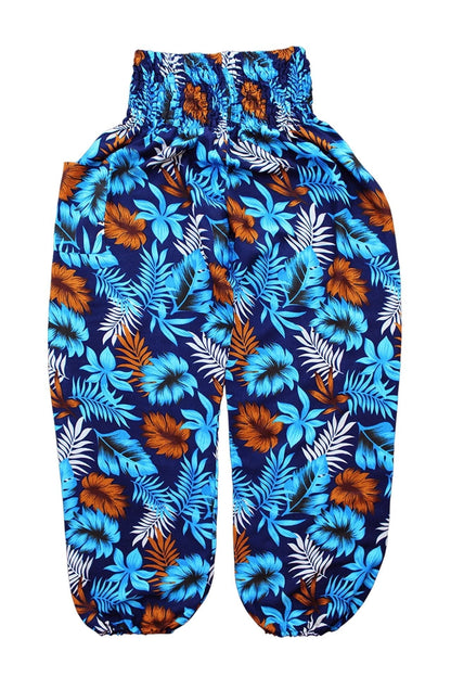 Printed Ethnic Style Elastic Waist Large Size Wide-Leg Bloomers