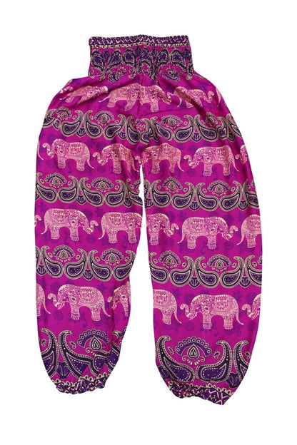 Printed Ethnic Style Elastic Waist Large Size Wide-Leg Bloomers