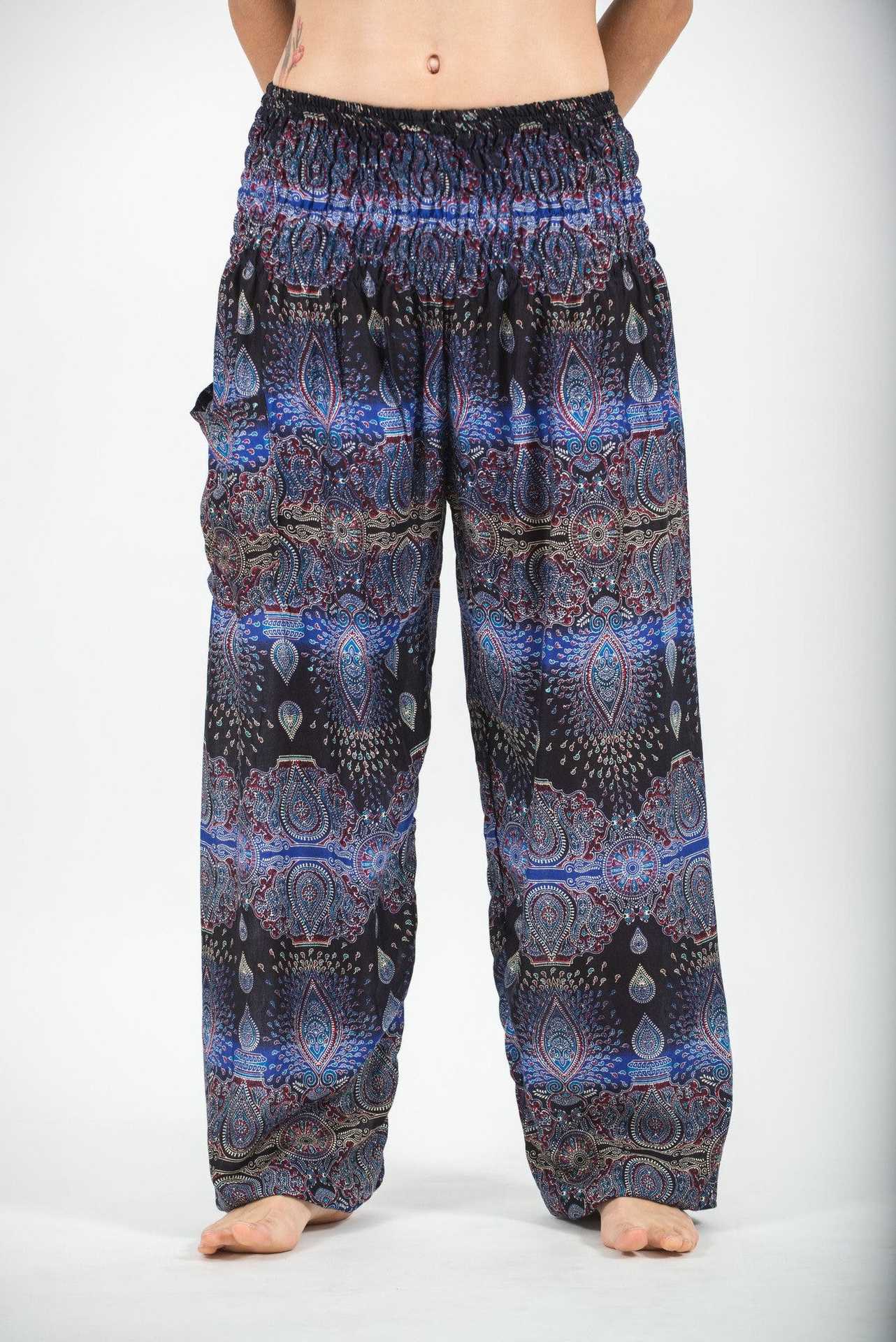 Printed Ethnic Style Elastic Waist Large Size Wide-Leg Bloomers
