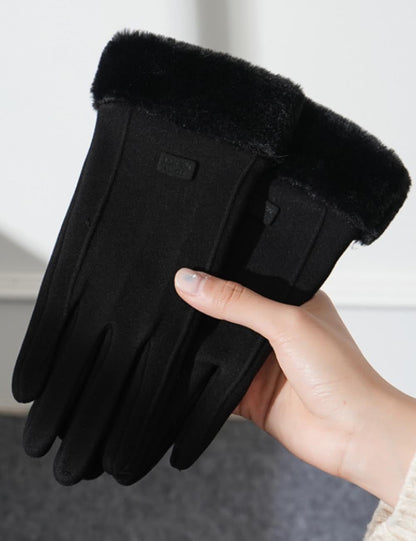 Winter Soft Windproof Thick Fleece Thermal Gloves
