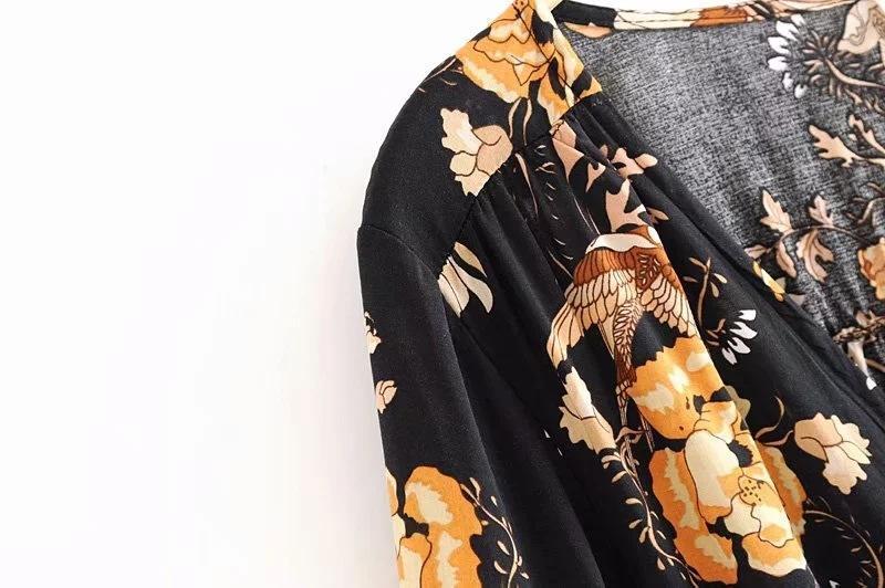 2018 Bohemia Long Sleeve Print Tops