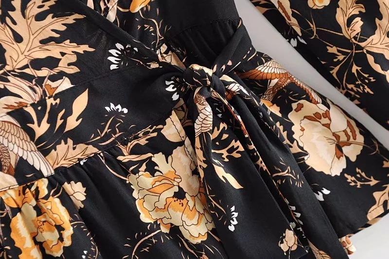 2018 Bohemia Long Sleeve Print Tops