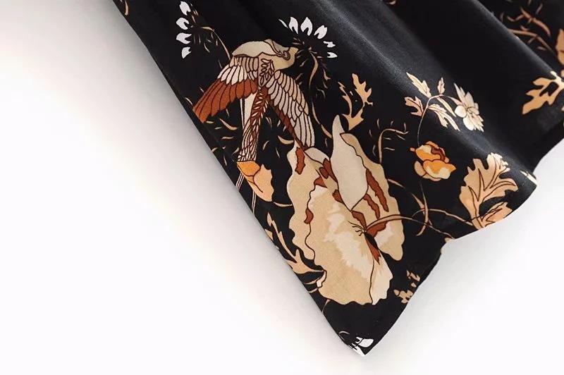 2018 Bohemia Long Sleeve Print Tops