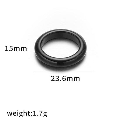 Simple Natural Stone Single Rings