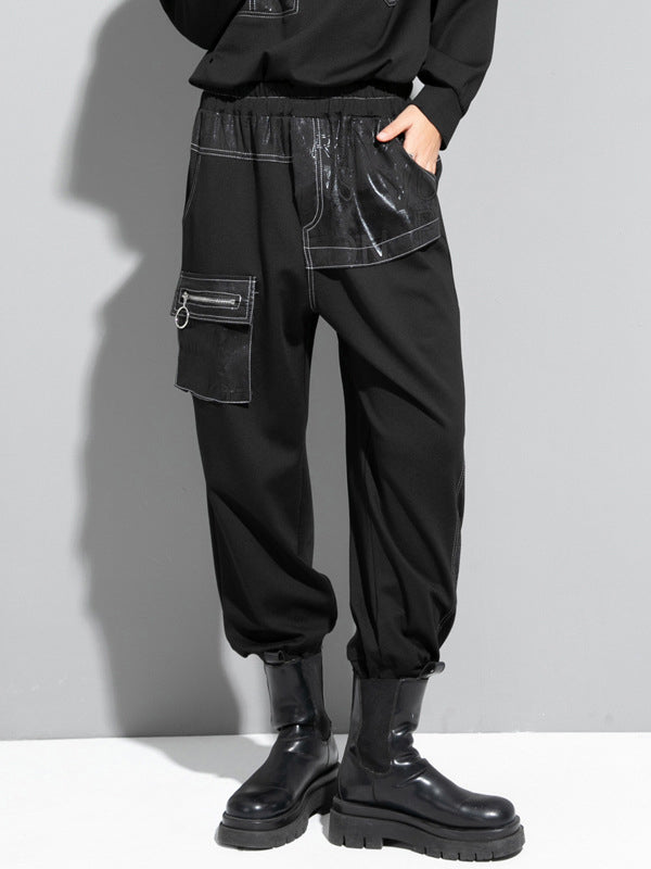 Fashion Loose Split-Joint Harem Pants