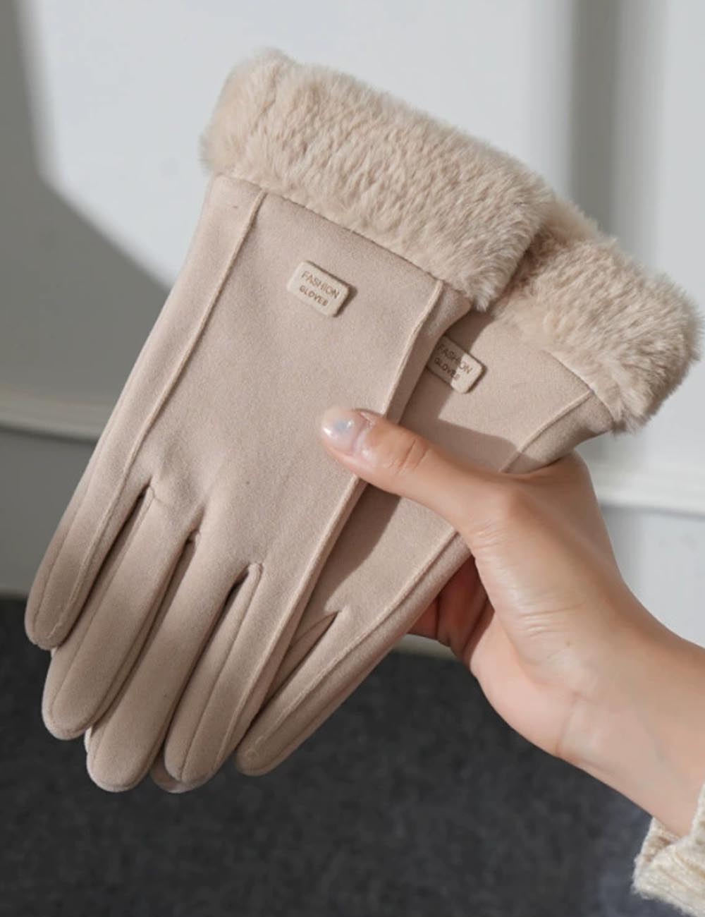 Winter Soft Windproof Thick Fleece Thermal Gloves