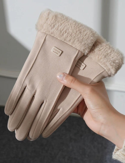Winter Soft Windproof Thick Fleece Thermal Gloves