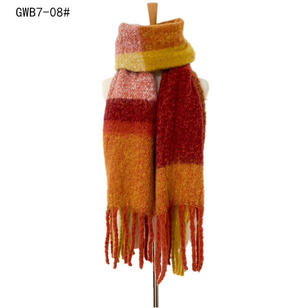 Stripe Tassel Soft Scarves