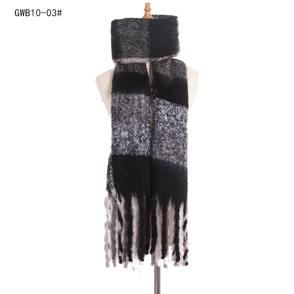 Stripe Tassel Soft Scarves
