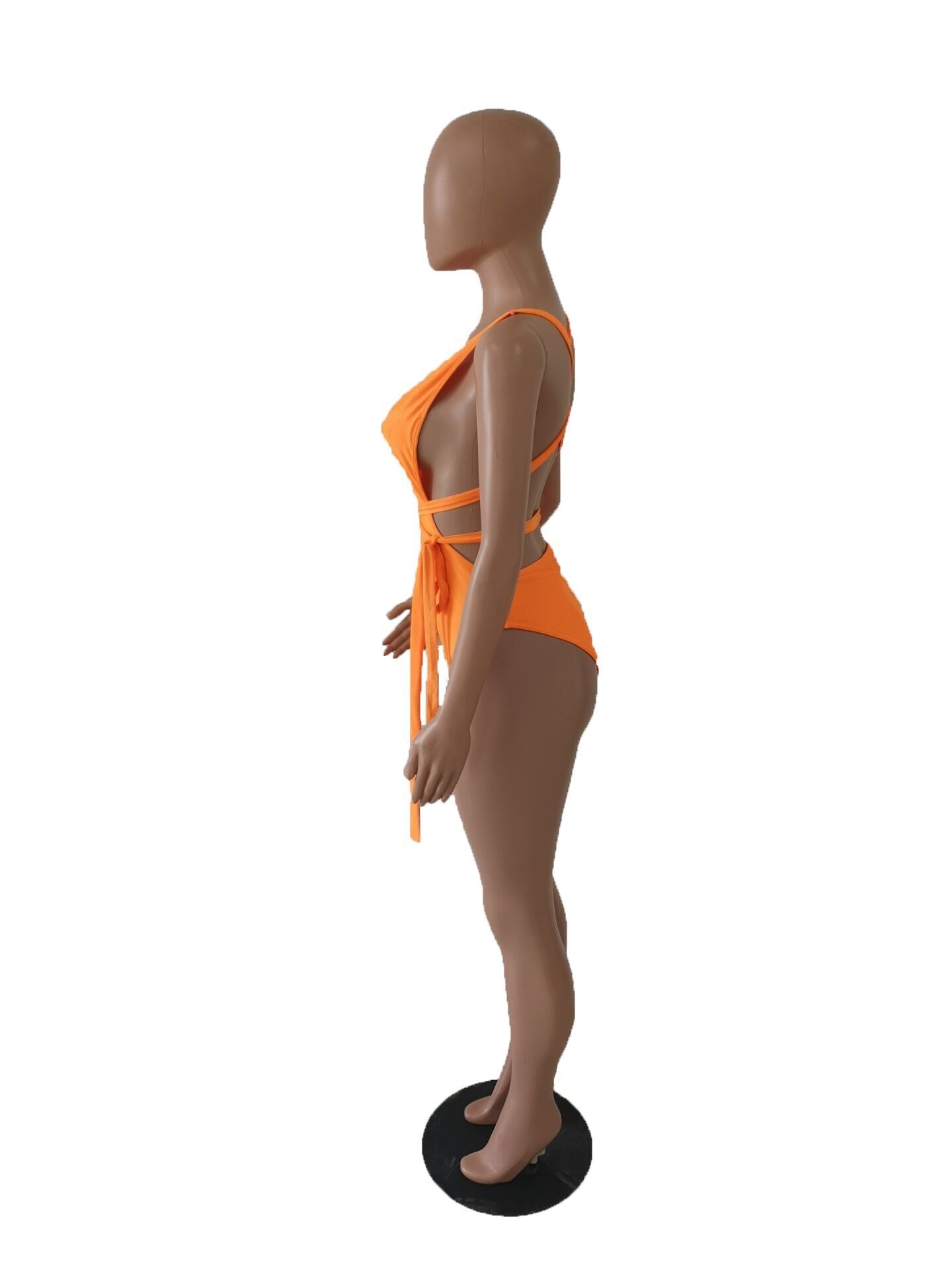Solid Color Sexy One-Piece Swimsuit