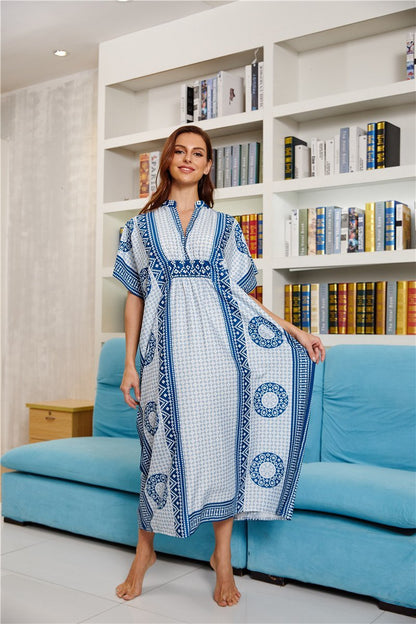 New Four-Way Stretch Printing Loose Casual Cover Up