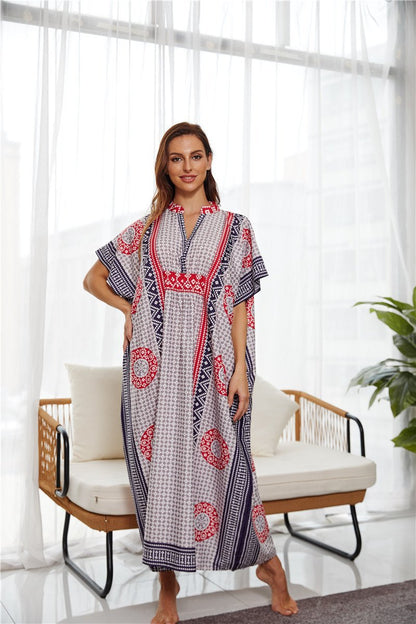 New Four-Way Stretch Printing Loose Casual Cover Up