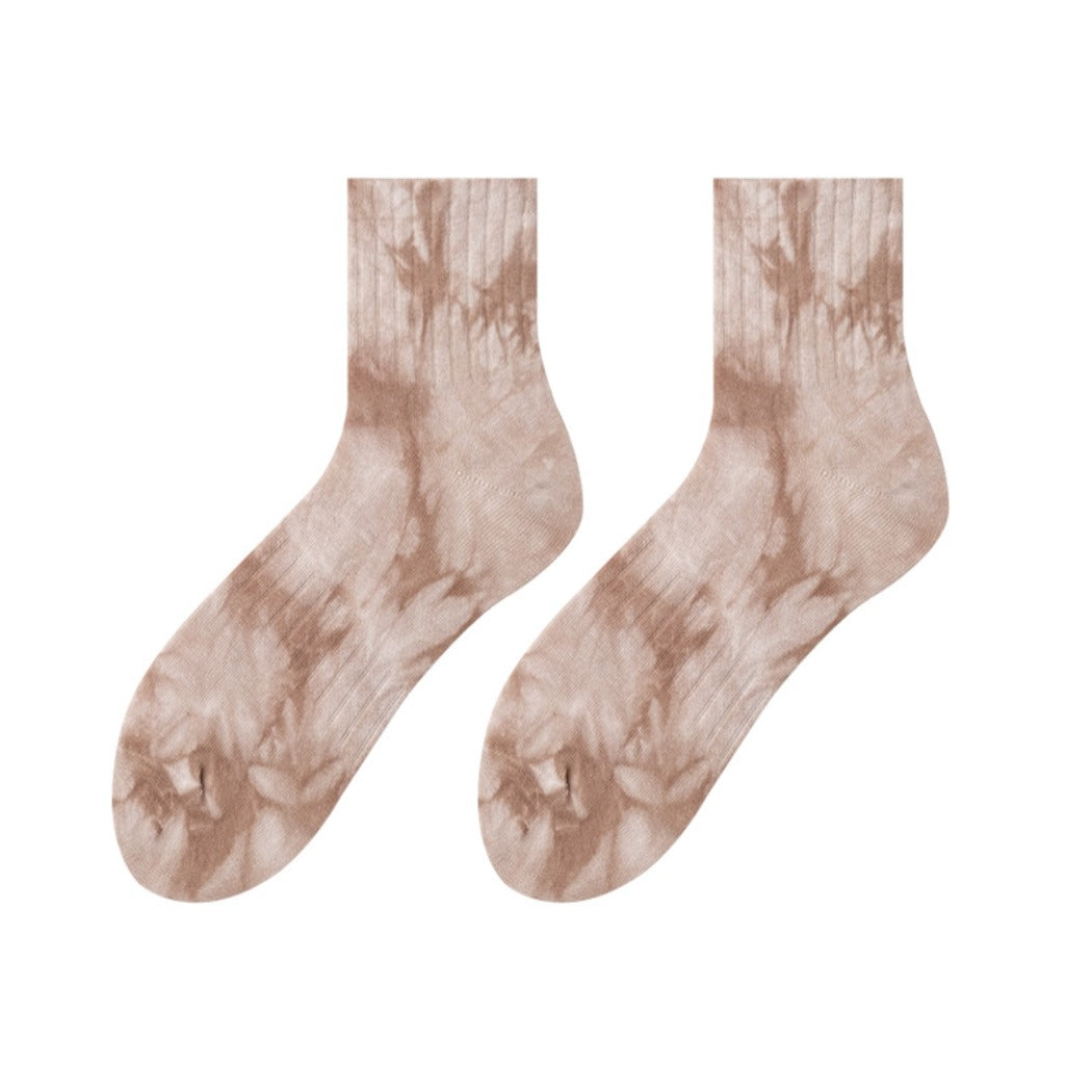 Rufia - Unisex Tie-Dye Mid-Calf Socks - Trendy &amp; Comfort