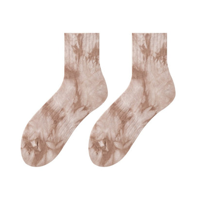 Rufia - Unisex Tie-Dye Mid-Calf Socks - Trendy &amp; Comfort