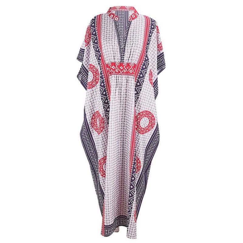 New Four-Way Stretch Printing Loose Casual Cover Up