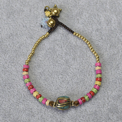 New Tibetan Ethnic Jewelry Hand-Woven Nepal Pearl Retro Bracelet