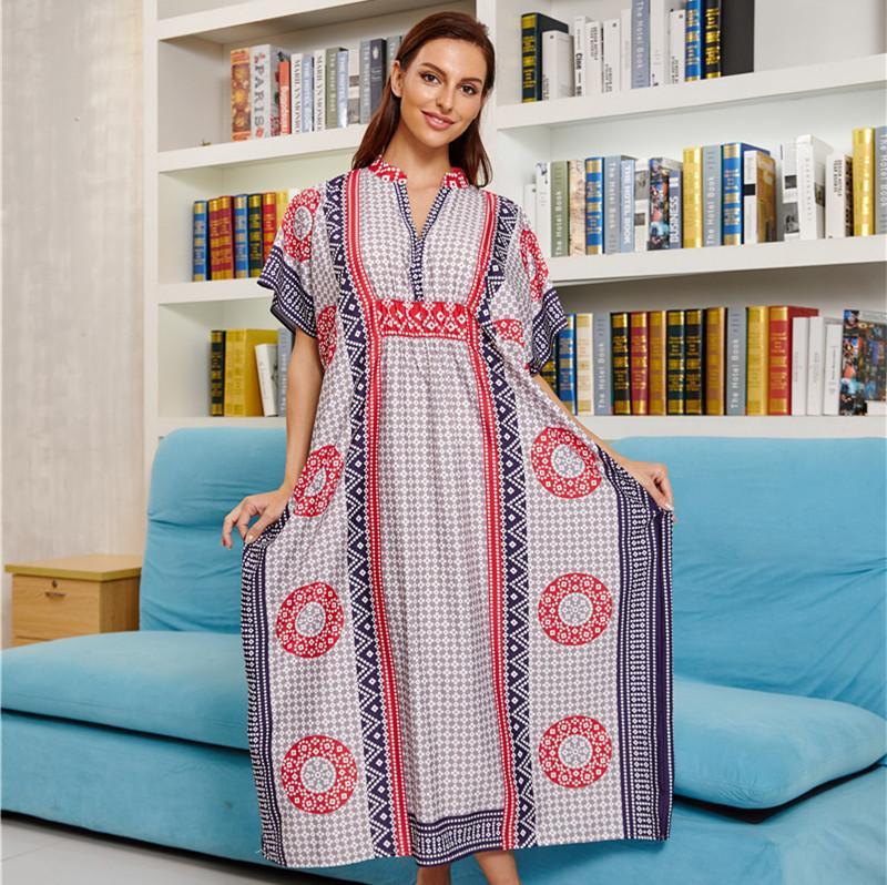 New Four-Way Stretch Printing Loose Casual Cover Up