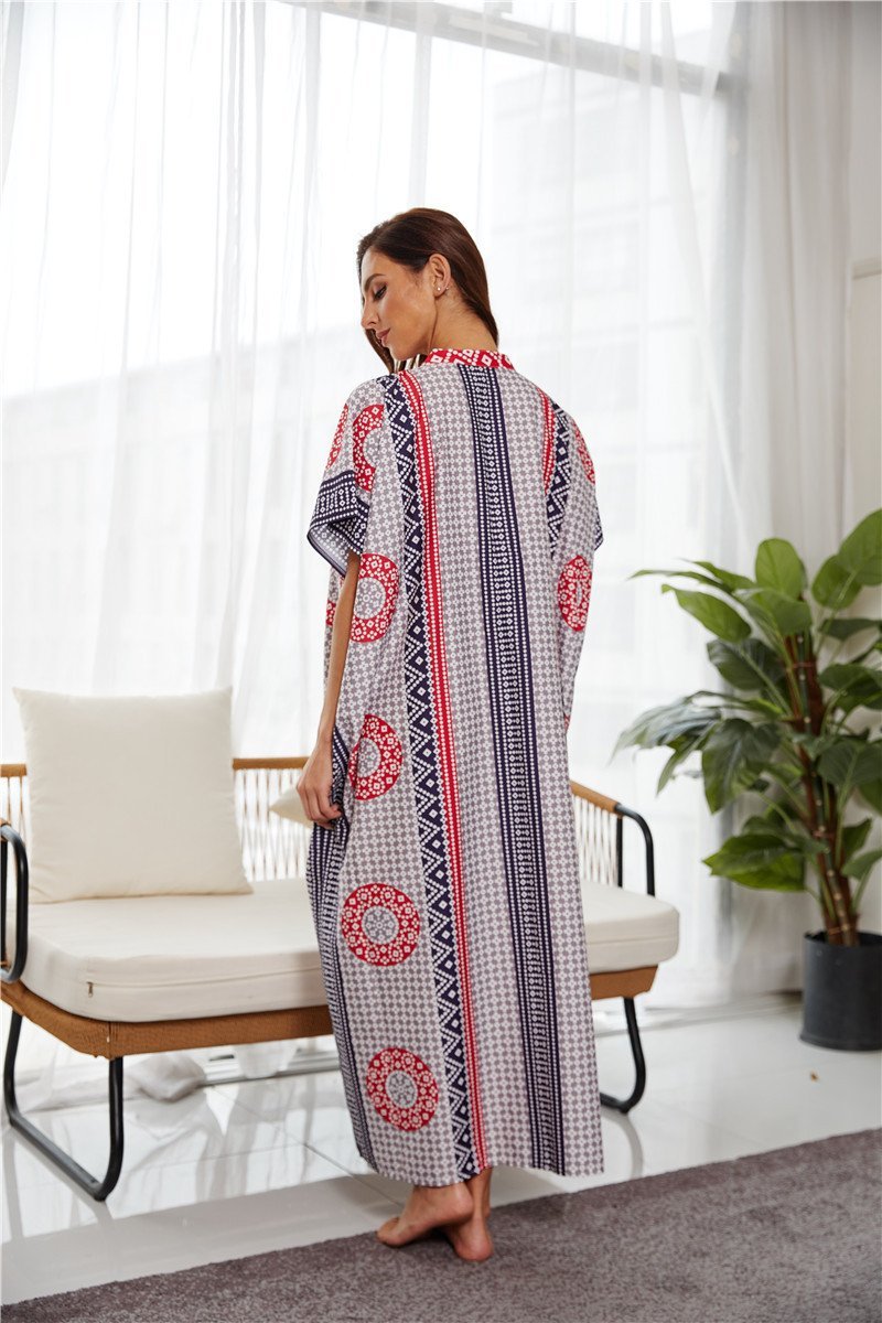 New Four-Way Stretch Printing Loose Casual Cover Up