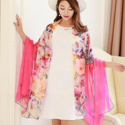 24 Color Printed Shawl Seaside Sunscreen Beach Towel Scarves