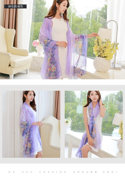 24 Color Printed Shawl Seaside Sunscreen Beach Towel Scarves