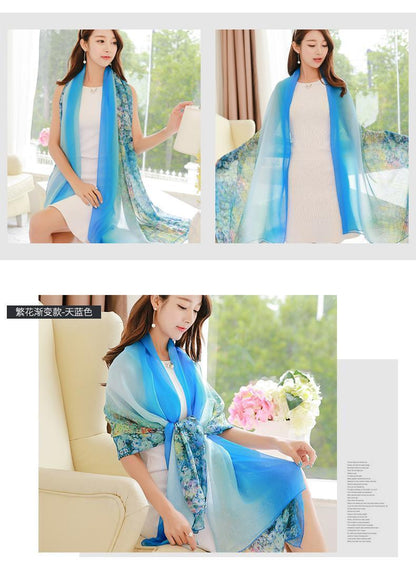24 Color Printed Shawl Seaside Sunscreen Beach Towel Scarves