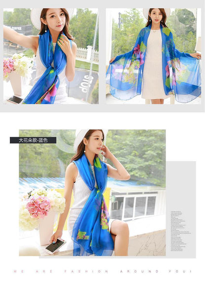 24 Color Printed Shawl Seaside Sunscreen Beach Towel Scarves