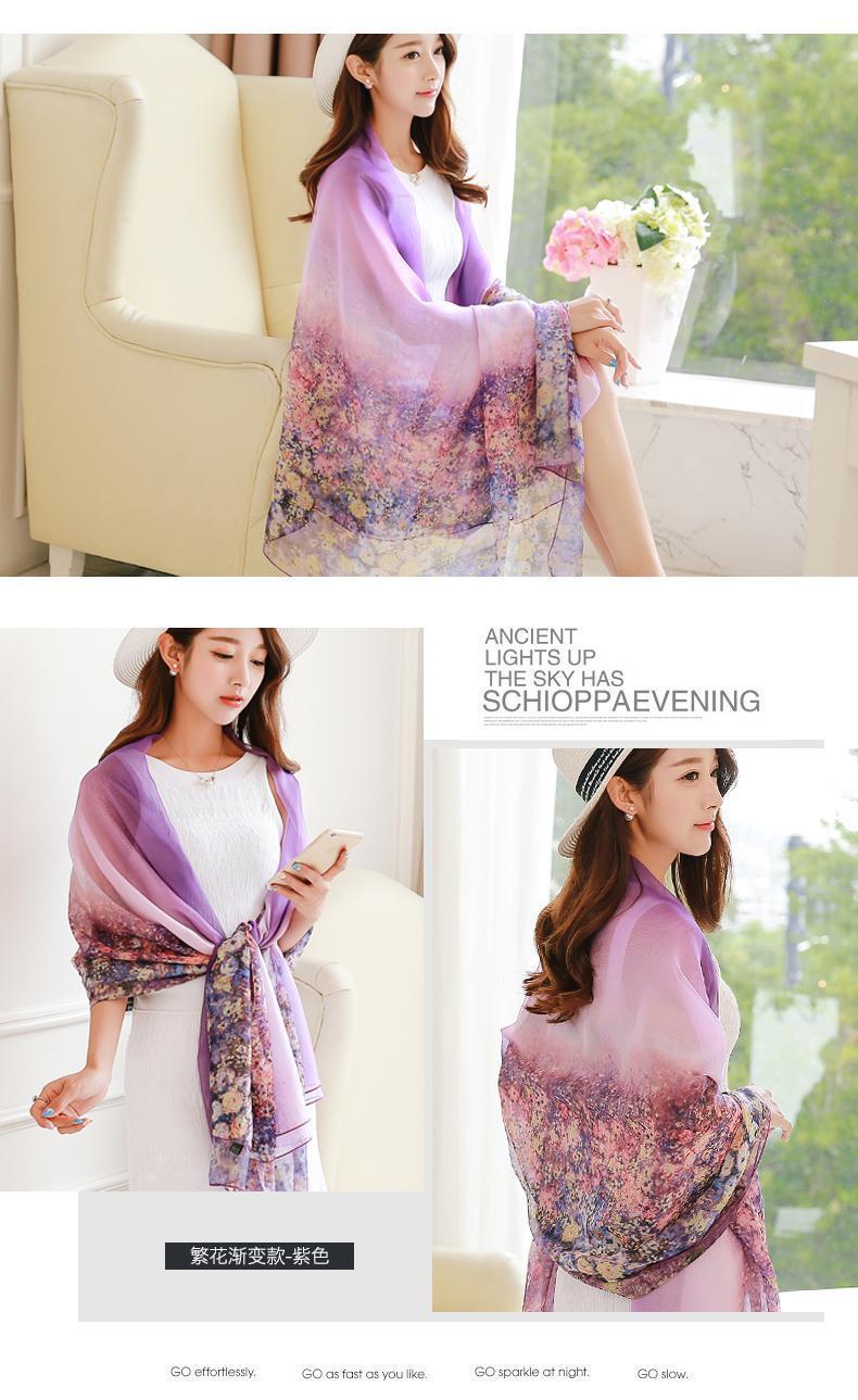 24 Color Printed Shawl Seaside Sunscreen Beach Towel Scarves