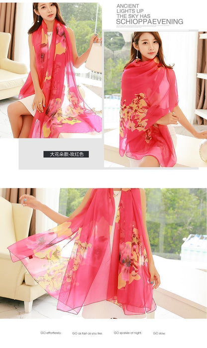 24 Color Printed Shawl Seaside Sunscreen Beach Towel Scarves