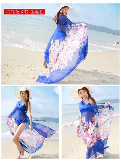 24 Color Printed Shawl Seaside Sunscreen Beach Towel Scarves