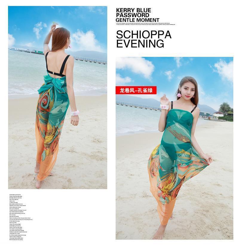 24 Color Printed Shawl Seaside Sunscreen Beach Towel Scarves