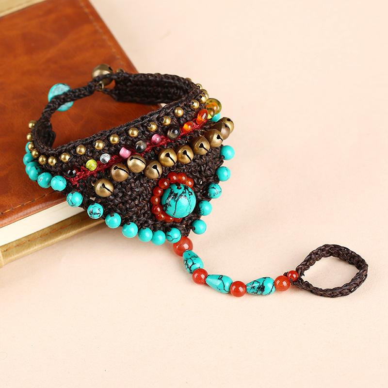 New Boho Ethnic Style Jewelry Nepal Bracelet Retro Creative Diy Wax Rope Woven Jewelry