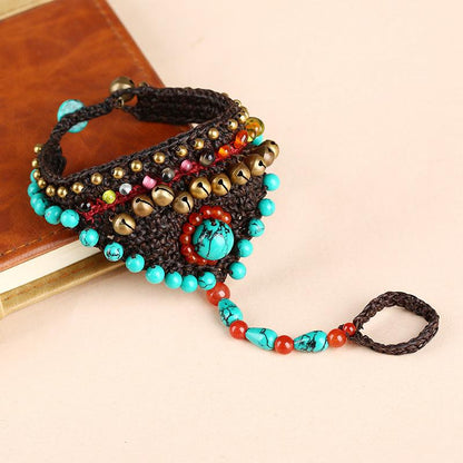 New Boho Ethnic Style Jewelry Nepal Bracelet Retro Creative Diy Wax Rope Woven Jewelry