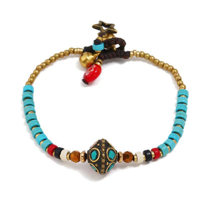 New Boho Ethnic Style Jewelry Nepal Bracelet Retro Creative Diy Wax Rope Woven Jewelry