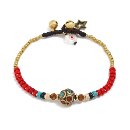 New Boho Ethnic Style Jewelry Nepal Bracelet Retro Creative Diy Wax Rope Woven Jewelry