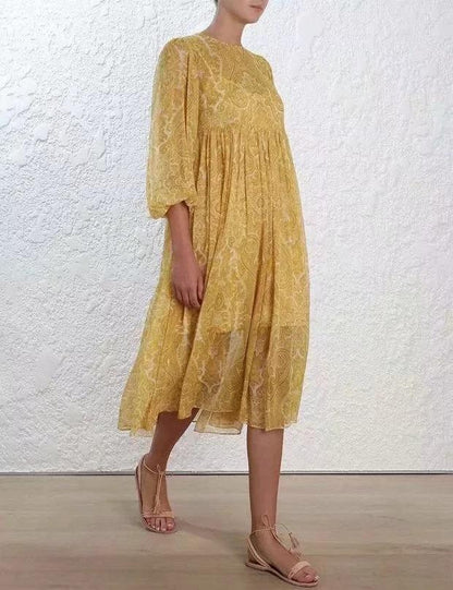 Bohemian Holiday Style Loose Two-Piece Long Dress