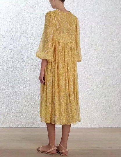 Bohemian Holiday Style Loose Two-Piece Long Dress