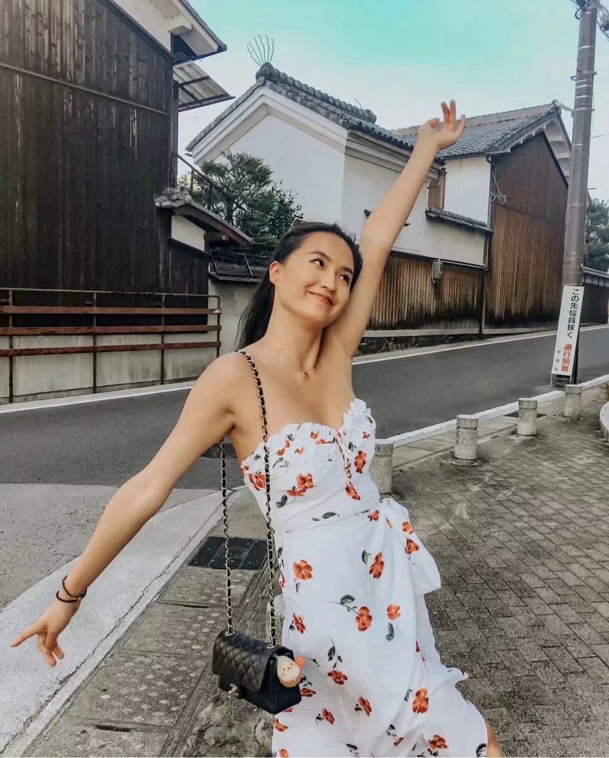 Vacation Style Hanging Neck Low-Cut Dress Floral Long Dress