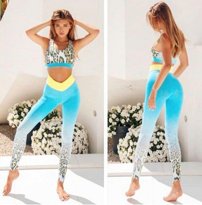 Leopard Split-Joint Bohemia Yoga Suits